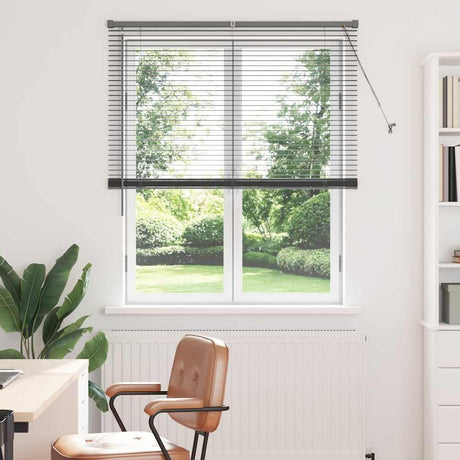 Vidaxl venetiaanse jaloezie donkergrijs 175 x 120 cm 25 mm aluminium