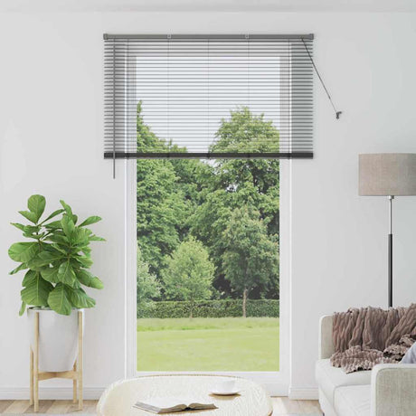 Vidaxl venetiaanse jaloezie donkergrijs 220 x 125 cm 25 mm aluminium