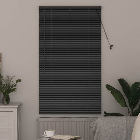 Vidaxl venetiaanse jaloezie zwart 130 x 70 cm 25 mm aluminium