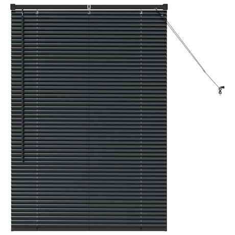Vidaxl venetiaanse jaloezie zwart 130 x 90 cm 25 mm aluminium