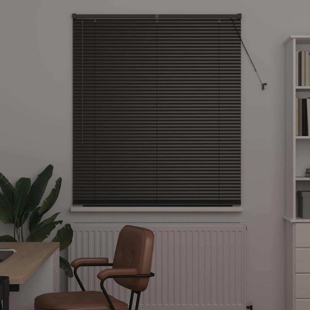 Vidaxl venetiaanse jaloezie zwart 175 x 120 cm 25 mm aluminium