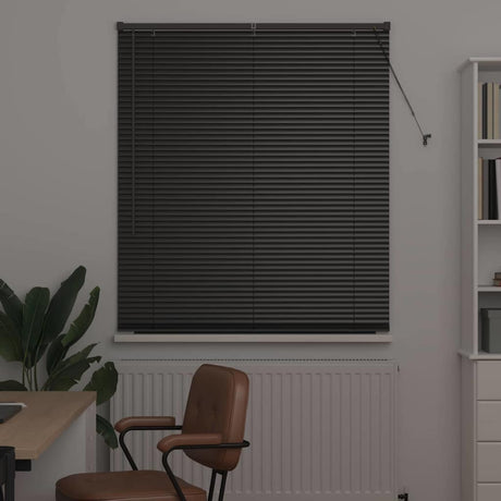 Vidaxl venetiaanse jaloezie zwart 175 x 120 cm 25 mm aluminium