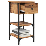 Vidaxl nachtkastje 2 st bruin 33,5 x 36 x 70 cm geconstrueerd hout