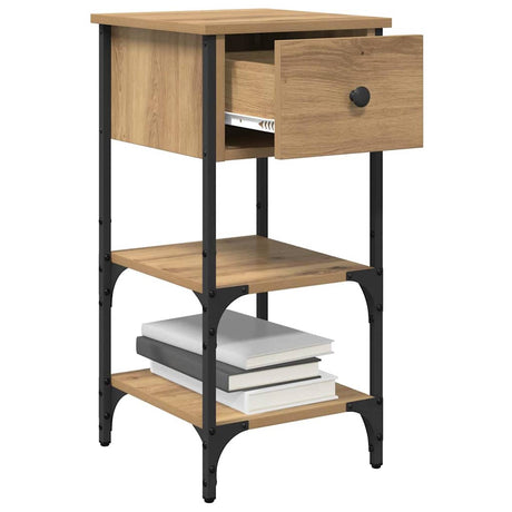 Vidaxl nachtkastje 2 st bruin 33,5 x 36 x 70 cm geconstrueerd hout
