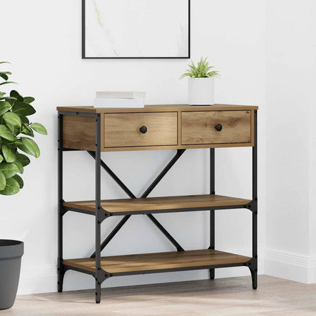 Vidaxl wandtafel bruin 75 x 34,5 x 75 cm hout