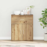 Vidaxl dressoir artisan eiken 60 x 31 x 70 cm bewerkt hout