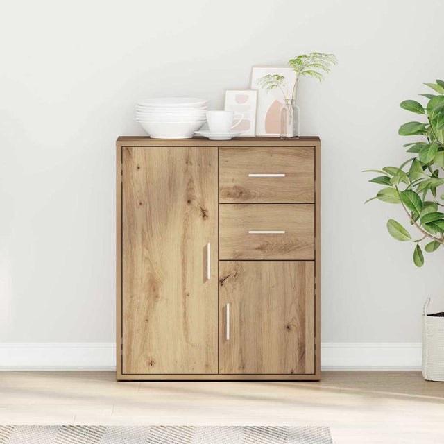 Vidaxl dressoir artisan eiken 60 x 31 x 70 cm bewerkt hout