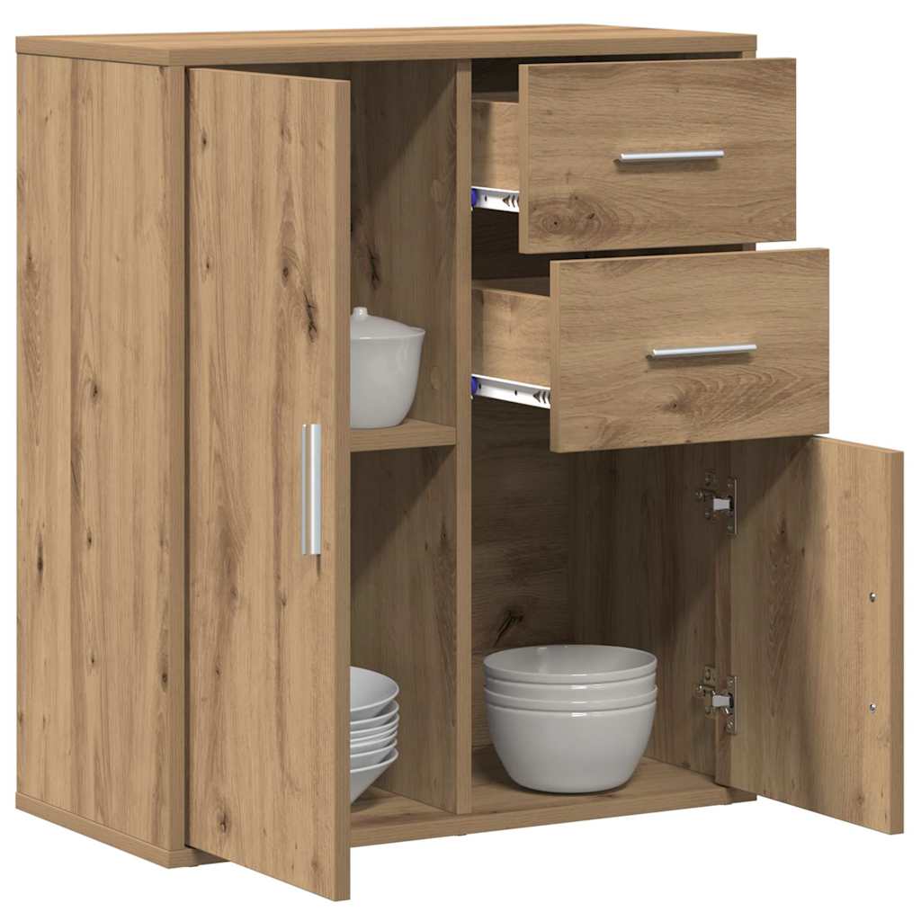 Vidaxl dressoir artisan eiken 60 x 31 x 70 cm bewerkt hout