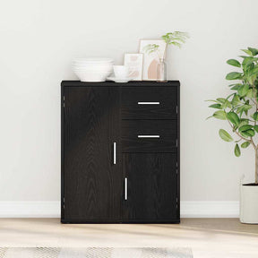 Vidaxl dressoir zwart eiken 60 x 31 x 70 cm bewerkt hout