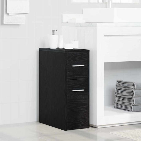 Vidaxl badkamermeubelset 22 x 44 x 61.5 cm bewerkt hout zwart eiken