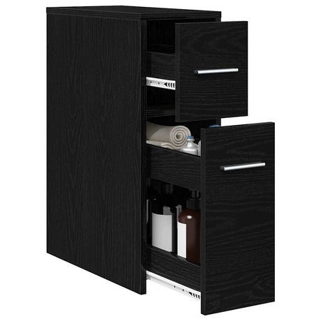 Vidaxl badkamermeubelset 22 x 44 x 61.5 cm bewerkt hout zwart eiken