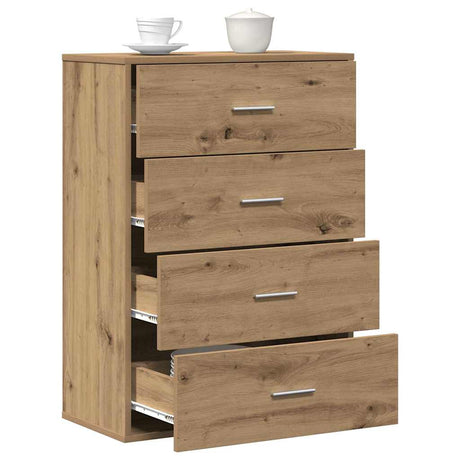 Vidaxl dressoir artisan eiken 60 x 31 x 84 cm bewerkt hout