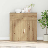 Vidaxl dressoir artisan eiken 78 x 38 x 80 cm bewerkt hout