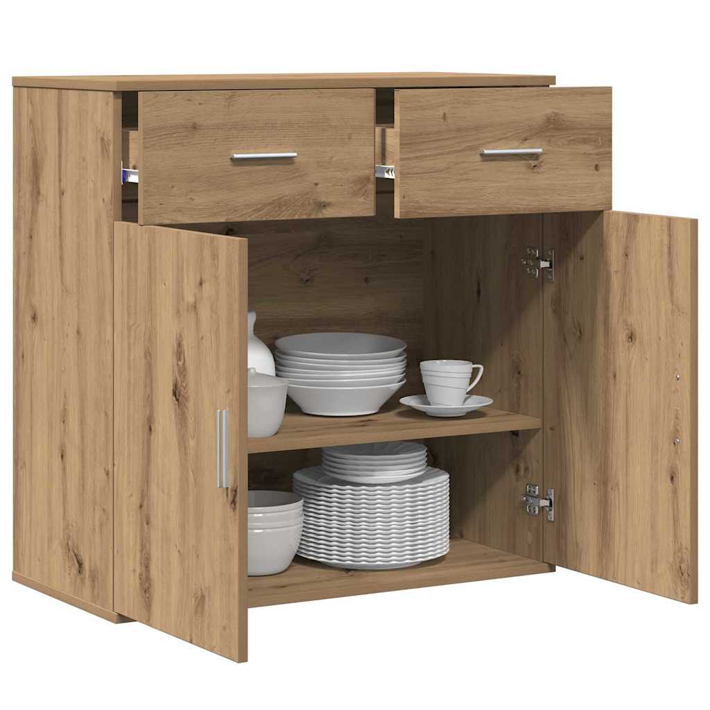 Vidaxl dressoir artisan eiken 78 x 38 x 80 cm bewerkt hout