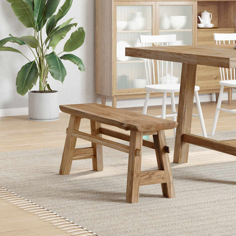 Vidaxl bank naturel 100 x 29 x 43,5 cm massief teakhout