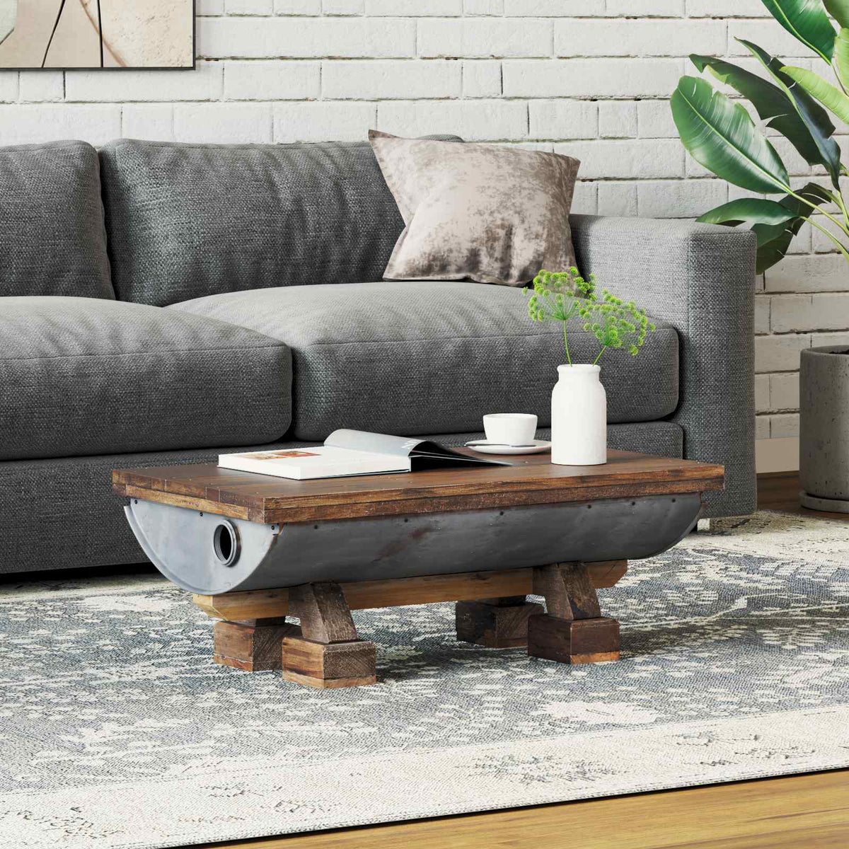 Vidaxl salontafel naturel 90 x 50 x 35 cm hout