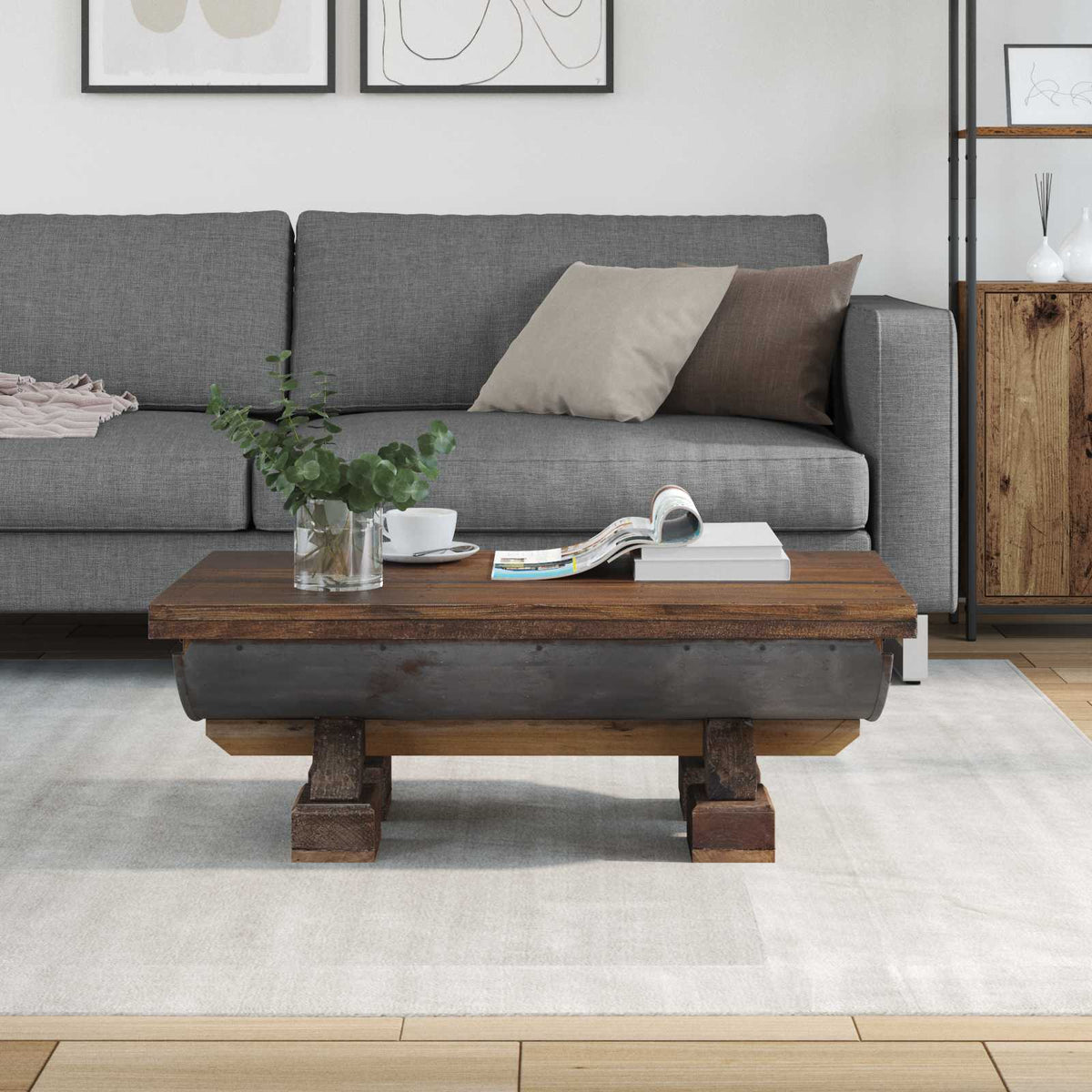 Vidaxl salontafel naturel 90 x 50 x 35 cm hout