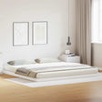 Vidaxl vloerbedframe wit 213,5 x 184 x 9 cm massief grenenhout