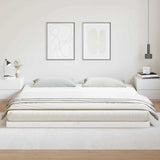 Vidaxl vloerbedframe wit 213,5 x 204 x 9 cm massief grenenhout