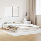Vidaxl vloerbedframe wit 160 x 220 cm massief grenenhout