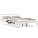 Vidaxl bedframe wit 215,5 x 165,5 x 69,5 cm massief vurenhout