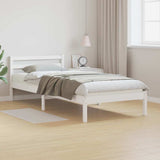 Vidaxl bedframe wit 225,5 x 95,5 x 69,5 cm massief vurenhout