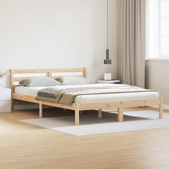 Vidaxl bedframe bruin 225,5 x 145,5 x 69,5 cm massief vurenhout