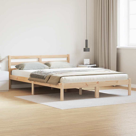 Vidaxl bedframe bruin 225,5 x 165,5 x 69,5 cm massief vurenhout