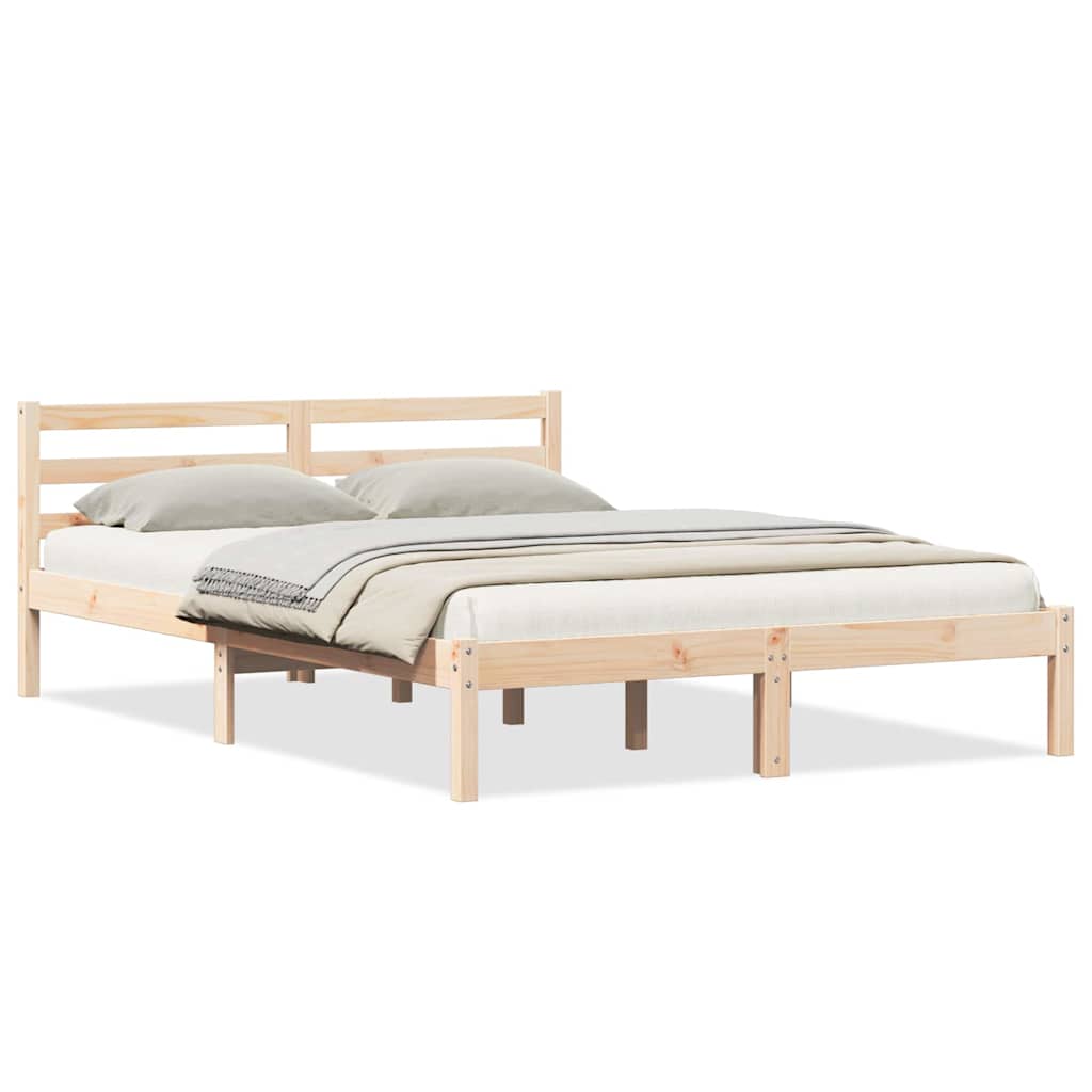 Vidaxl bedframe bruin 225,5 x 165,5 x 69,5 cm massief vurenhout