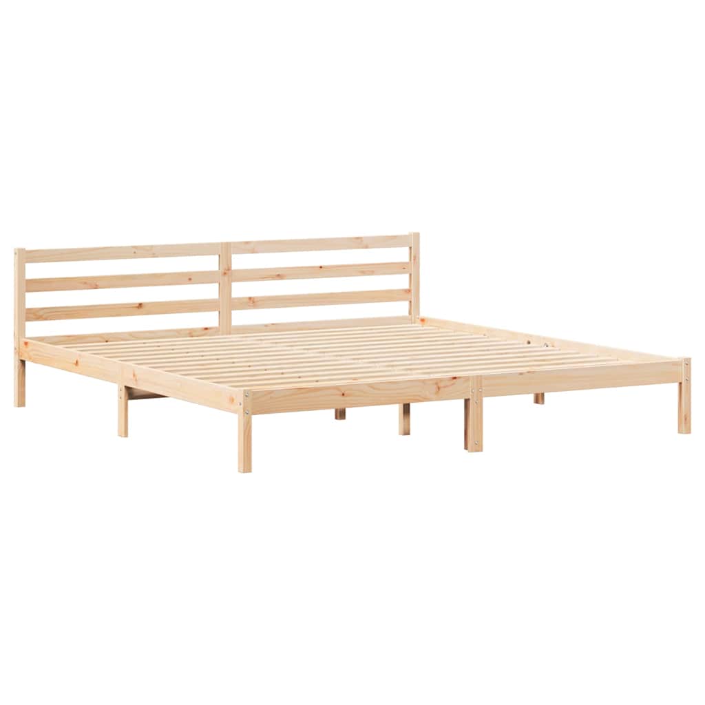 Vidaxl bedframe bruin 225,5 x 205,5 x 69,5 cm massief vurenhout