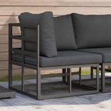 Vidaxl buitenmeubilair metaal zwart en anthraciet 71,5 x 71,5 x 71 cm