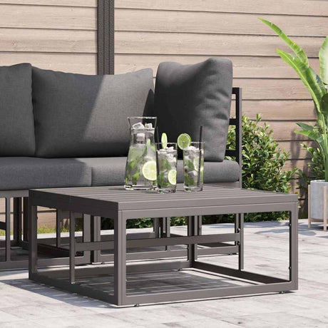 Vidaxl buitenmeubilair metaal zwart 70 x 70 x 32 cm