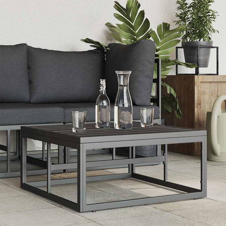 Vidaxl buitenmeubilair metaal zwart 70 x 70 x 32 cm