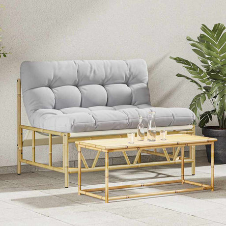 Vidaxl buiten zitplaatsen lichtgrijs 110 x 74,5 x 71 cm staal