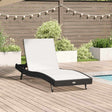 Vidaxl ligstoel zwart en wit 197 x 70 x 82 cm poly rattan