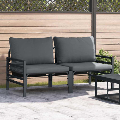 Vidaxl buitenmeubilair 2 stuk antraciet 80 x 80 x 71 cm staal