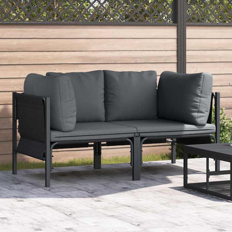 Vidaxl buitenmeubilair 2 stuk antraciet 80 x 80 x 71 cm staal