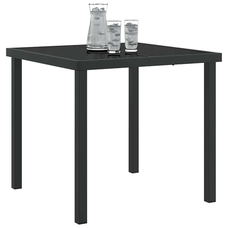 Vidaxl tuinstafel zwart 80 x 80 x 73 cm metaal