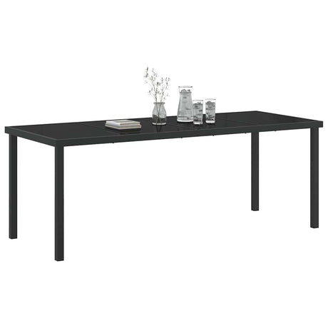 Vidaxl tuinstafel zwart 200 x 80 x 73 cm metaal