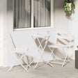 Vidaxl tuin bistro set 3 st wit staal