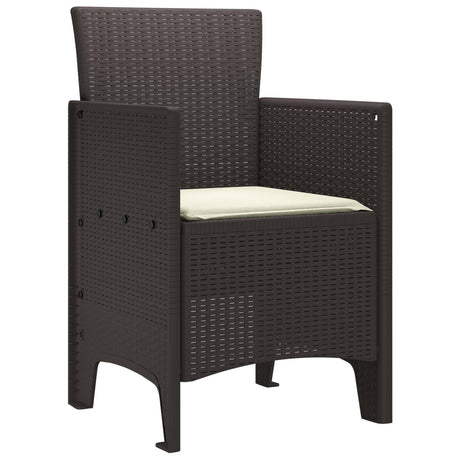 Vidaxl tuinstoel 2 st bruin polypropyleen