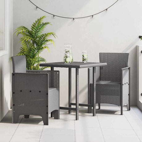 Vidaxl tuinstoel 2 st lichtgrijs polypropyleen