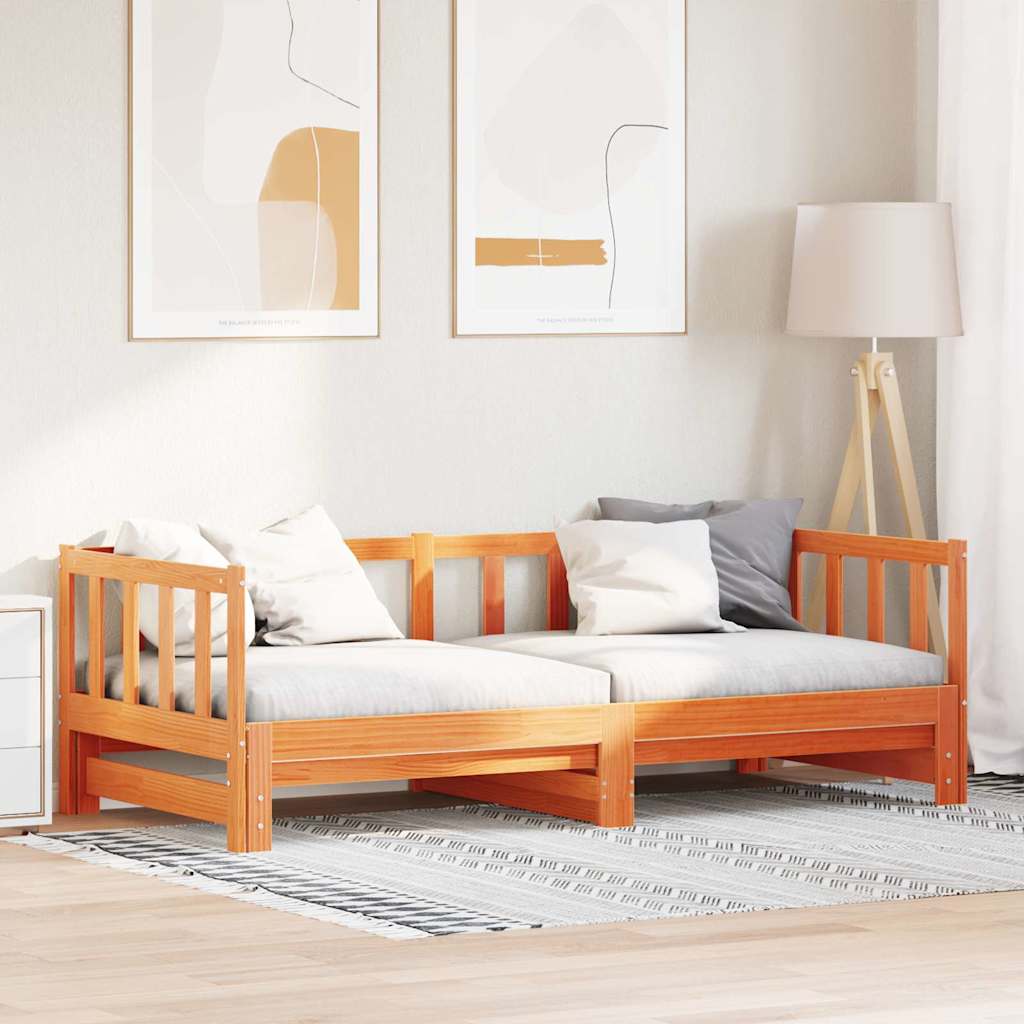 Vidaxl uittrekbare dagbed wasbruin 193.5 x 184 x 66 cm