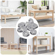 Vidaxl zeshoekige moer 12 st zilver m8 metaal