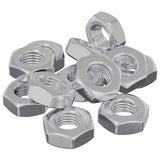 Vidaxl zeshoekige moer 12 st zilver m8 metaal