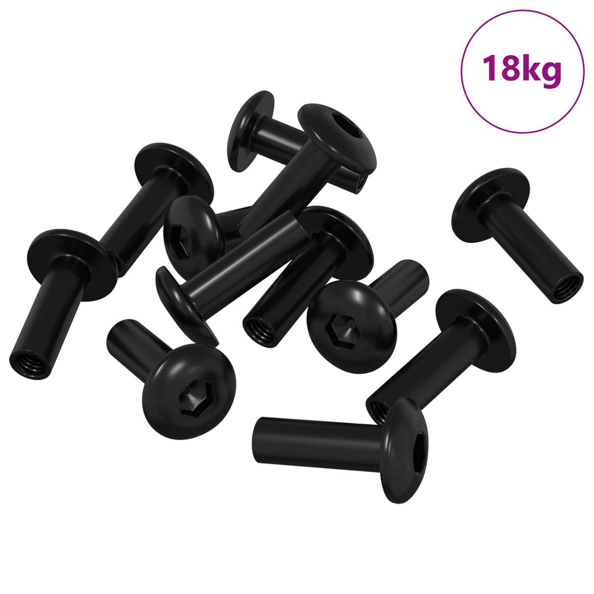 Vidaxl moffenmoeren 8451 pcs zwart ijzer