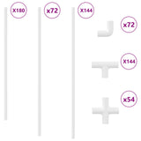 Vidaxl pvc pijp 29 pcs wit pp en pe