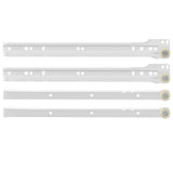 Vidaxl ladegeleider 12 pcs wit 300 mm staal