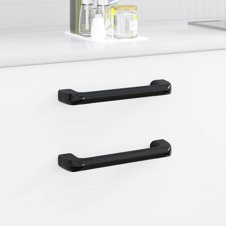 Vidaxl handvat effen 2 st zwart 380 x 34 x 85 mm aluminium en pp