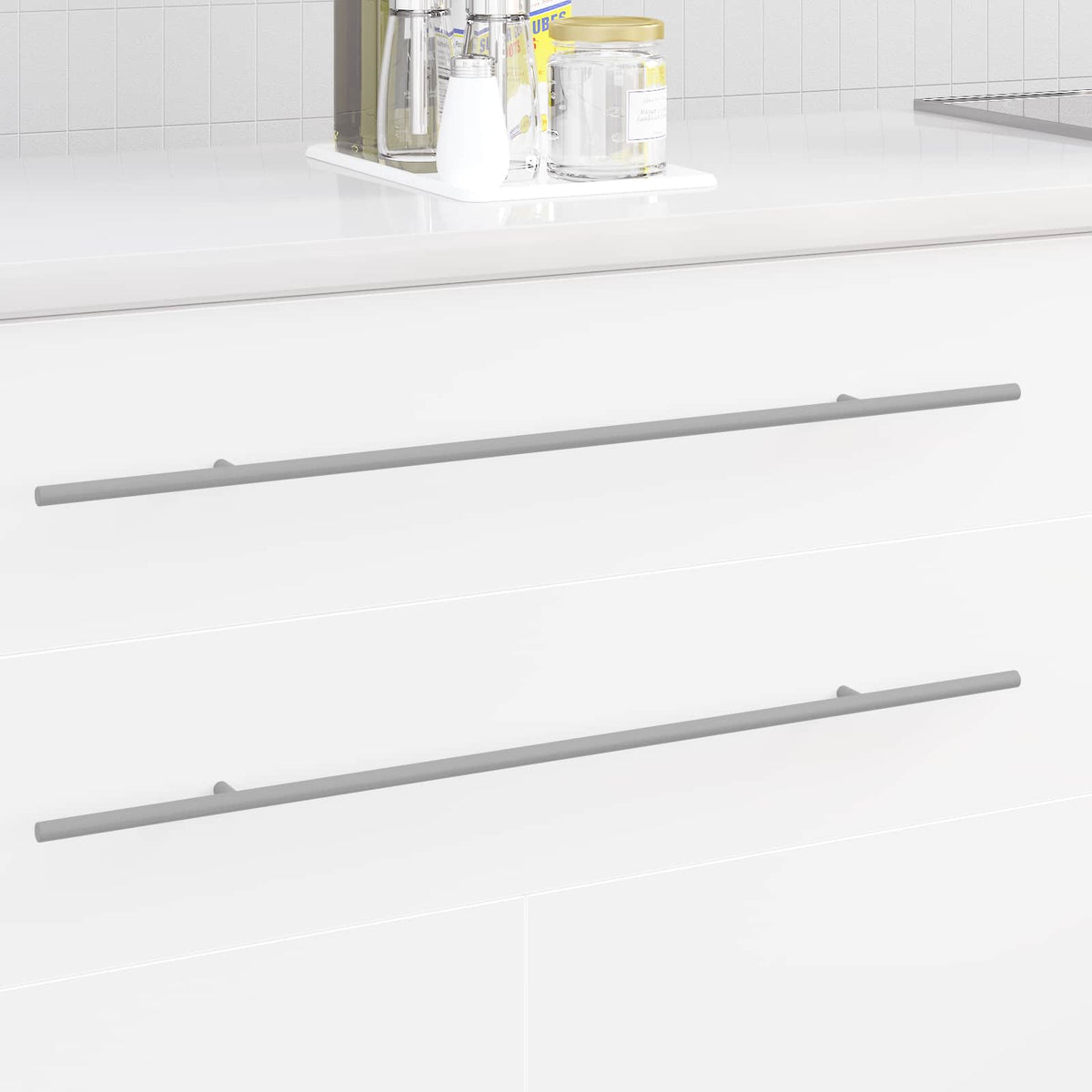 Vidaxl kasthandgreep 2 st zilver 700mm roestvrij staal